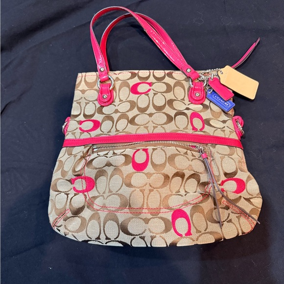 Coach Tan and Pink Purse - Picture 4 of 4